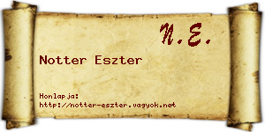 Notter Eszter névjegykártya
